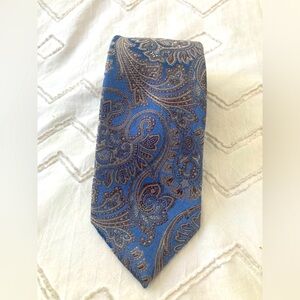 Silk Blue Paisley Tie